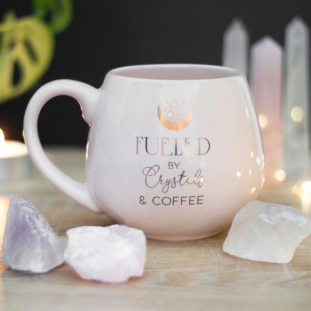 Fuelled by Crystals and Coffee Rounded Mug - Quantum Creative