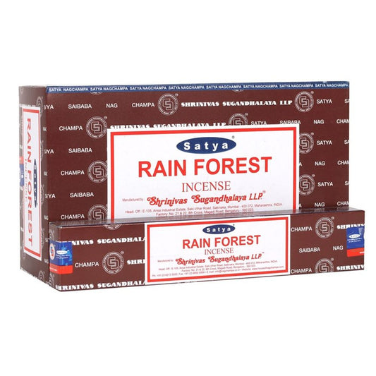 12 Packs of Rainforest Incense Sticks by Satya