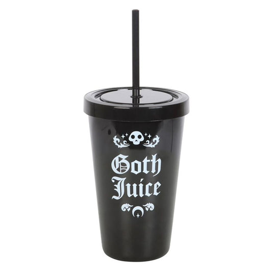 Goth Juice Plastic Tumbler with Straw