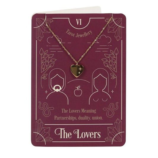 The Lovers Tarot Necklace on Greeting Card - Quantum Creative