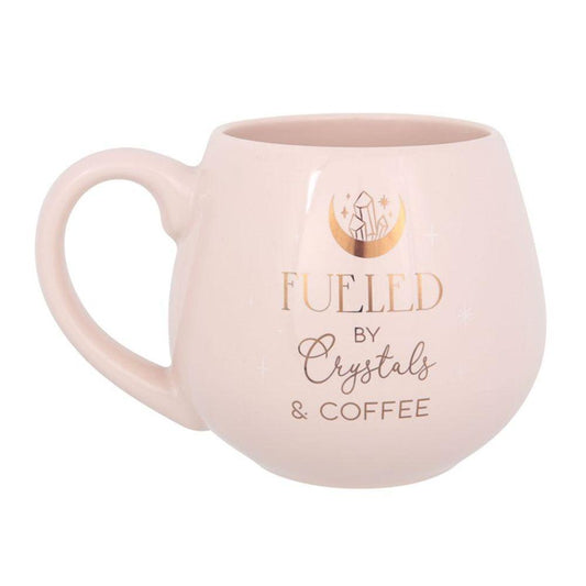 Fuelled by Crystals and Coffee Rounded Mug - Quantum Creative