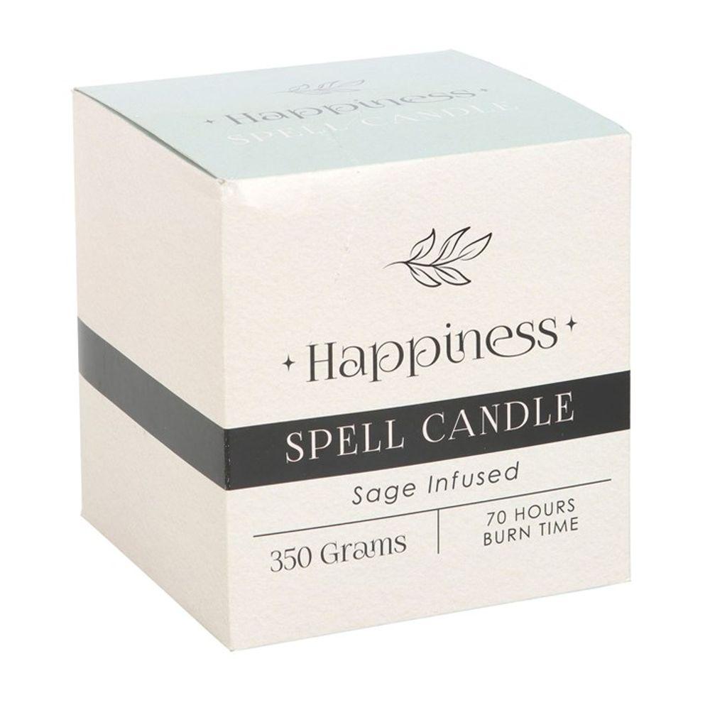 Sage Infused Happiness Spell Candle - Quantum Creative
