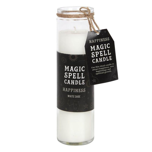 White Sage 'Happiness' Spell Tube Candle - Quantum Creative